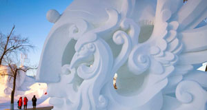 第二十八届全国雪雕比赛在冰城落幕