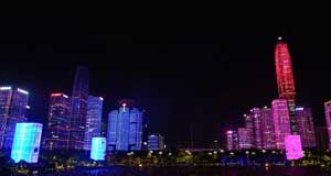 深圳点亮地标建筑庆祝特区成立43周年