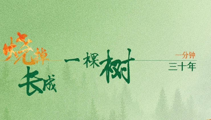 【海报】烧掉一棵树一分钟 长成一棵树三十年