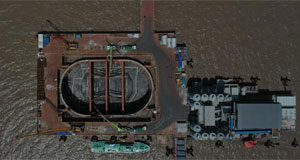 杭州湾跨海铁路桥建设持续推进
